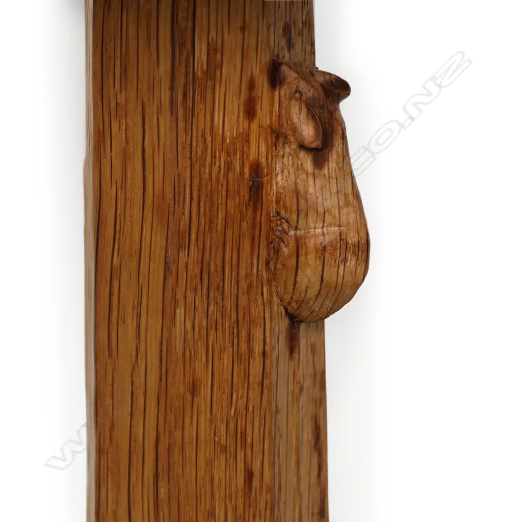 Robert Thompson Mouseman oak table lamp, Image 1++