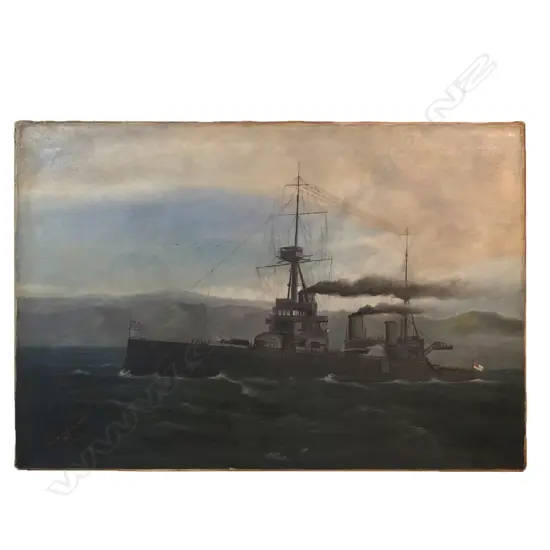 Harry Williams Stephens (1869-1942) a study of the battlecruiser 'H.M.S. New Zealand',