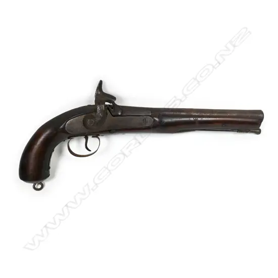 A 19thC naval percussion pistol,