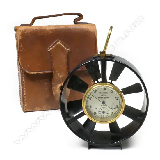 A c1901 Negretti & Zambra anemometer (wind speed indicator),