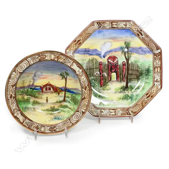 Two pieces of Royal Winton ‘Maoriland’,