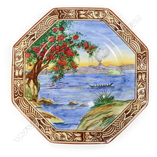 A Royal Winton 'Maoriland' plate,