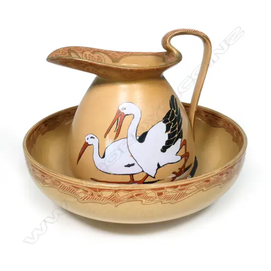 A Doulton Bursal 'Kelmscott' jug and basin set,