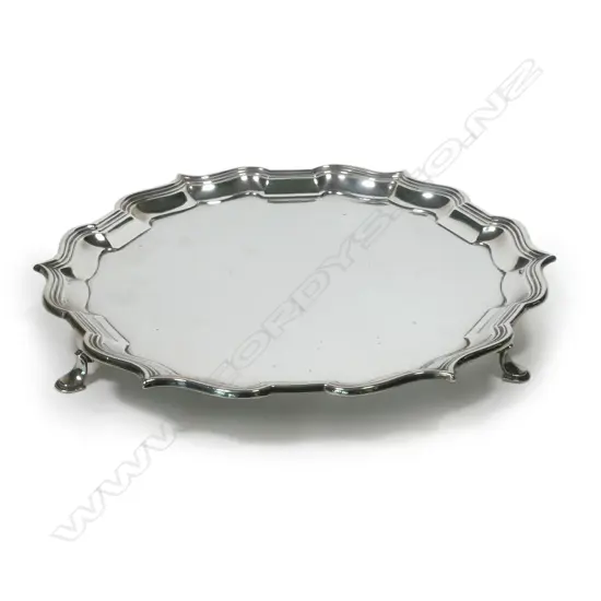 An Edwardian silver salver,