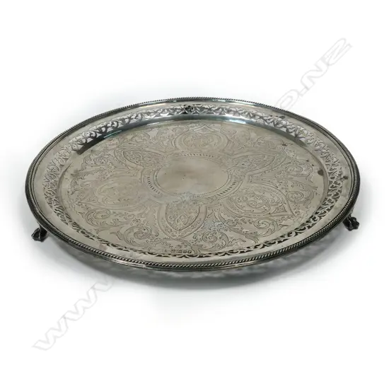 A Sheffield silver salver