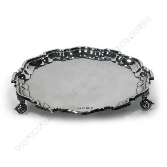A sterling silver waiter,
