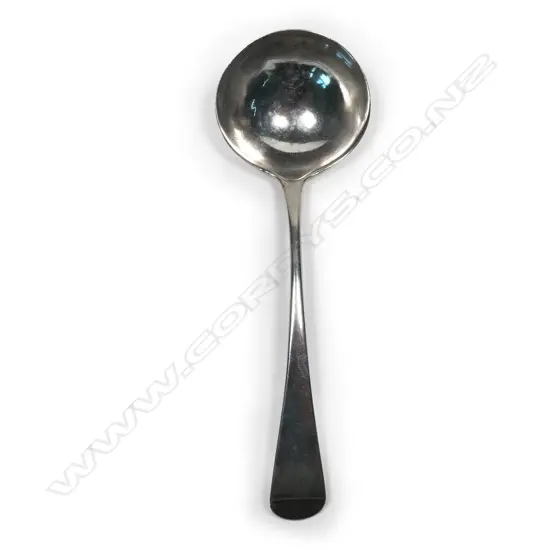 A George III silver sauce ladle,