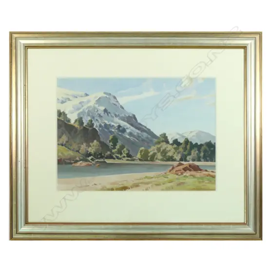 BASIL HONOUR 'IN THE MAKARORA VALLEY' OIL ON BOARD 330x550mm