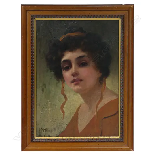 Saint George Hare (Irish 1857-1933), portrait of a young woman,