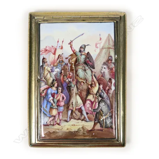 An Austro-Hungarian silver gilt table snuff box, apparently hallmarked 1760,