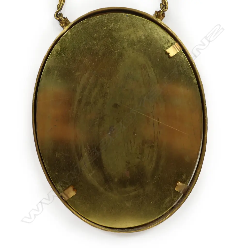 A Late 19thC German fine hand painted porcelain portrait plaque. Image 1++