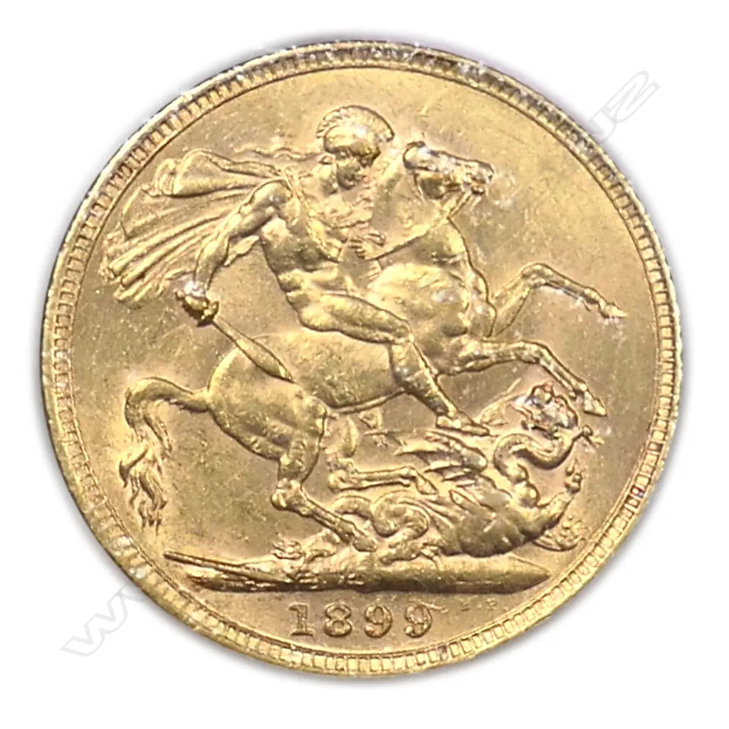 An 1899 full gold sovereign coin, Image 1++
