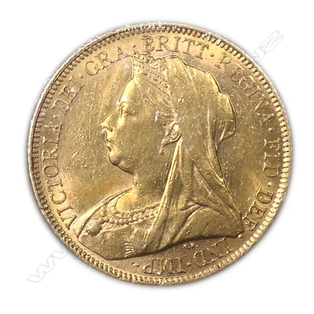 An 1899 full gold sovereign coin, Image 1++