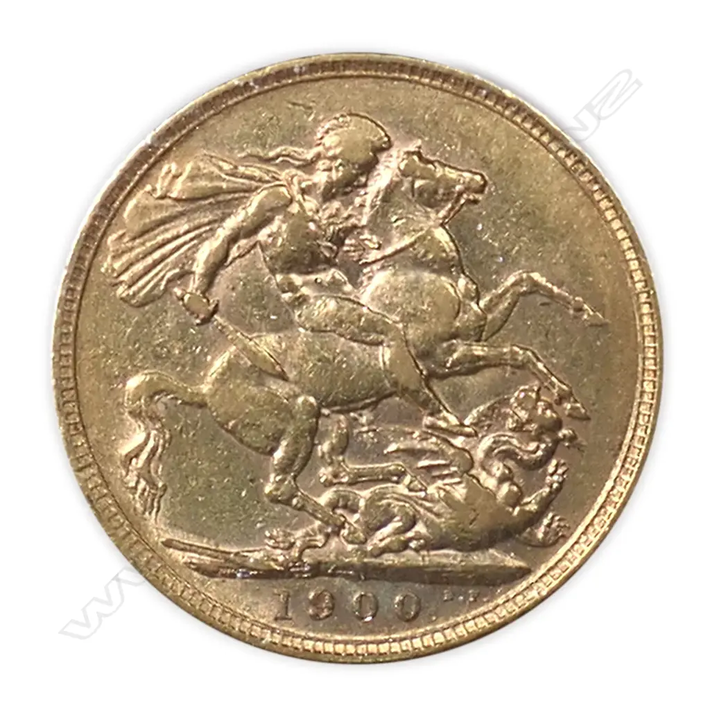 A 1900 full gold sovereign coin, Image 1++