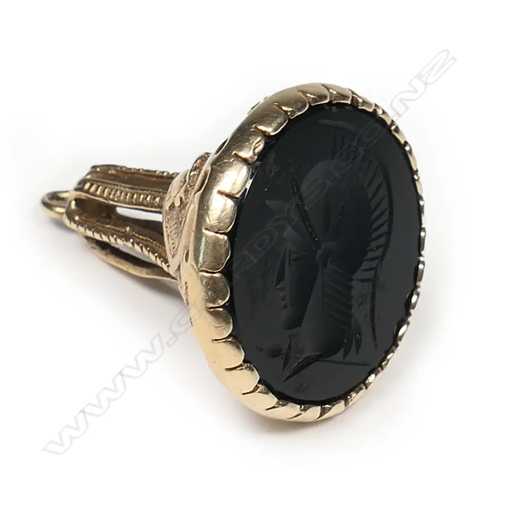 A vintage antique style 9ct rose gold fancy fob seal, Image 1++