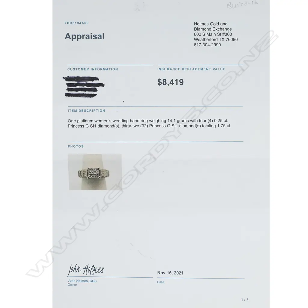 A platinum and diamond dress ring, Image 1++