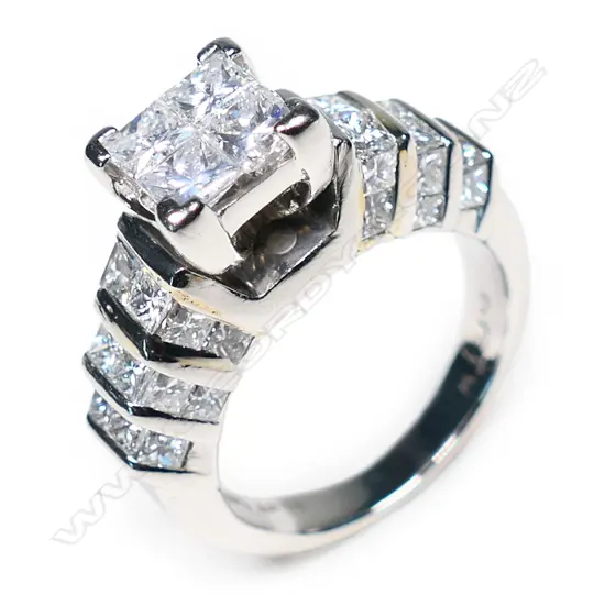 A platinum and diamond dress ring,