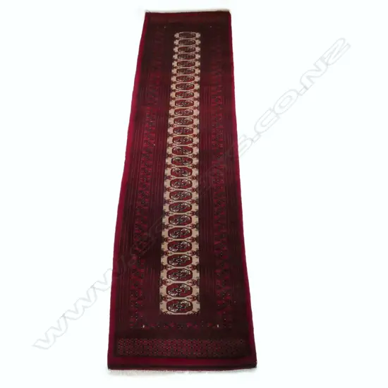 A hand knotted Bokhara runner,