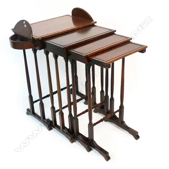 A Regency nest of quartetto tables,