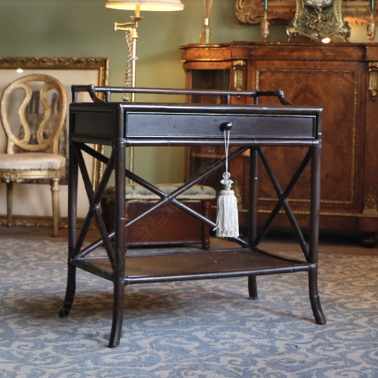 A Ralph Lauren 'Collection' faux bamboo side table,