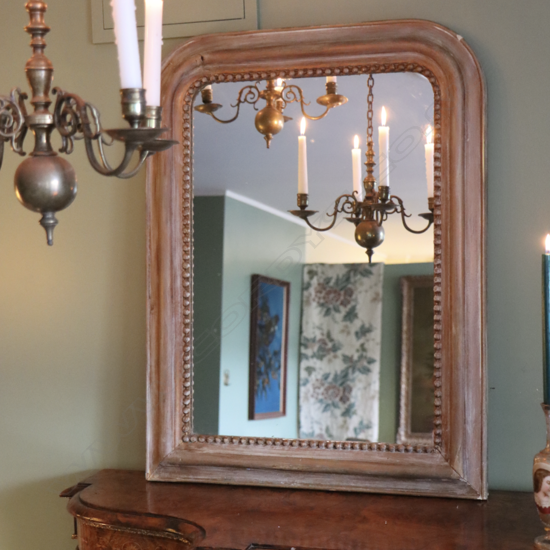 A French 19th C silver wash mirror  760 x 580mm