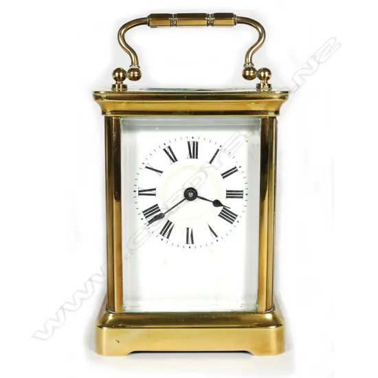 A French brass carriage clock