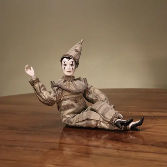 A French Pierrot porcelain doll