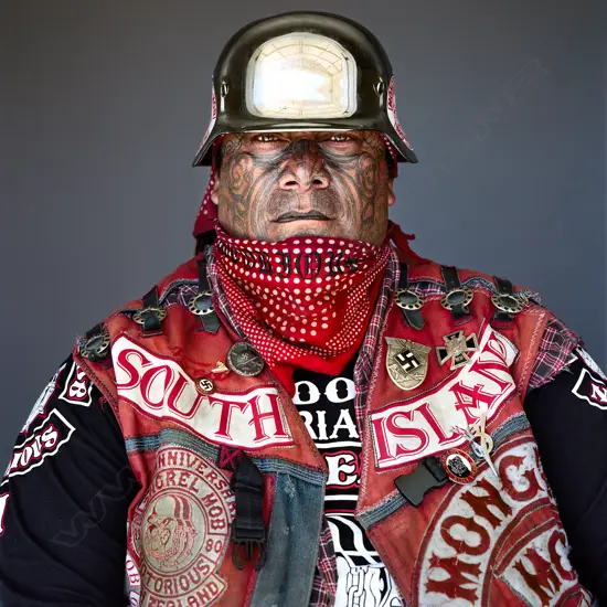 A collectors book. Mongrelism : The Mighty Mongrel Mob Nation of Aotearoa New Zealand / Jono Rotman; together with 16 Barks