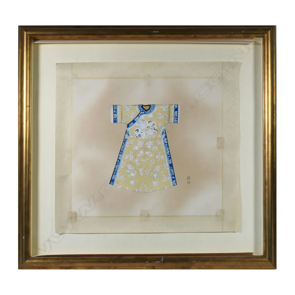 A Chinese hand painted image of a mandarin's robe, Image 1++