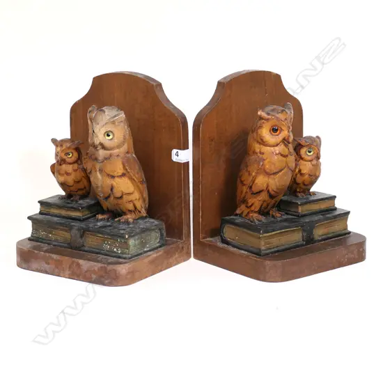 A pair of Black Forest style carved bookends,