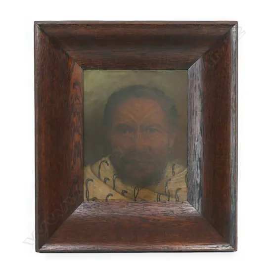 a c.1900 Māori portrait oil on canvas,