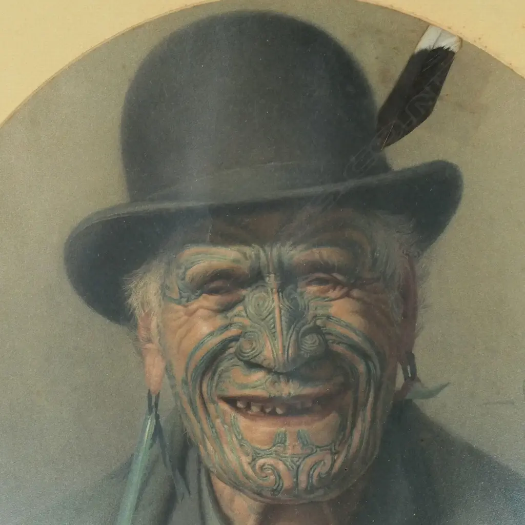A vintage C.F. Goldie Māori portrait print 'A Good Joke', Image 1++
