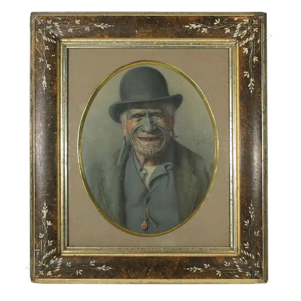 A chromolithographic print of C.F. Goldie 'All 'e Same t'e Pakeha' or A Good Joke Image 1++