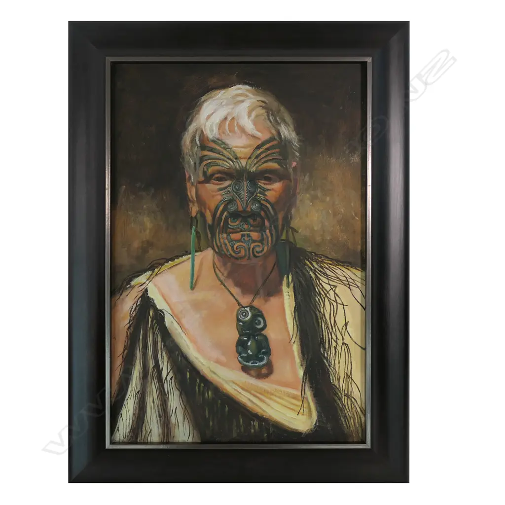 Keith Wilson after C.F. Goldie, portrait of Te Aho O Te Rangi Wharepu Mahuta, Image 1++