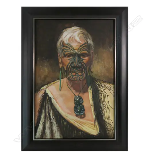 Keith Wilson after C.F. Goldie, portrait of Te Aho O Te Rangi Wharepu Mahuta,