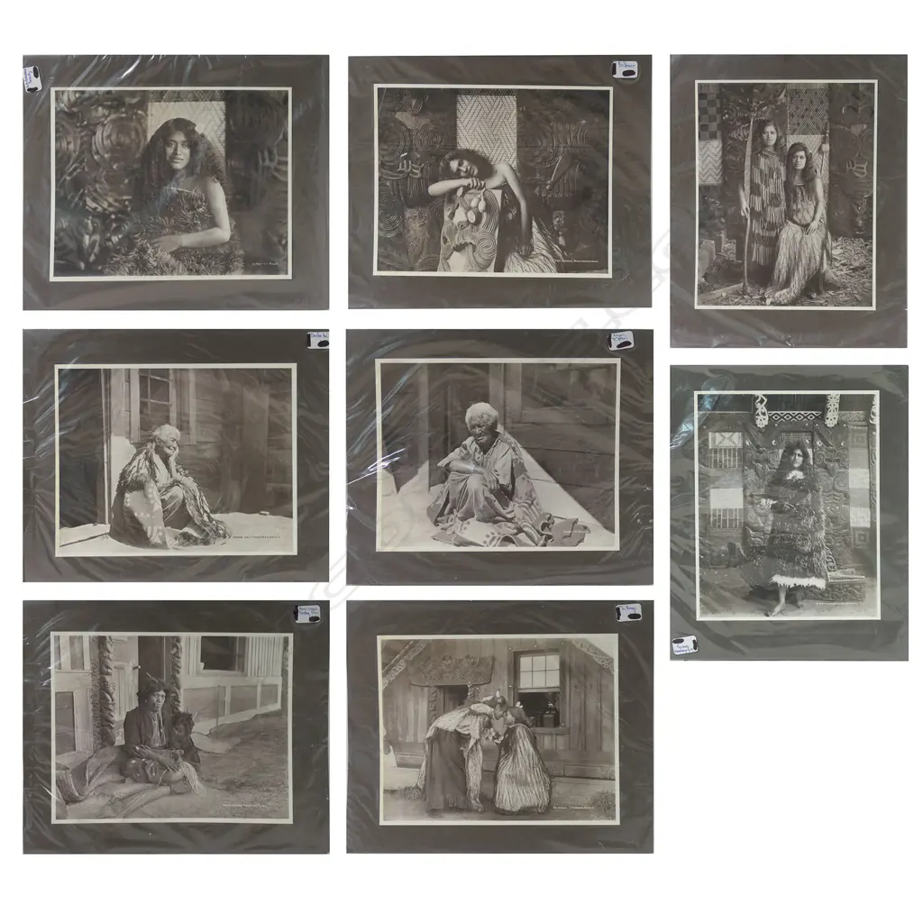 Eight 'Māori Studies' from the publication 'Permanent Carbonette Photos' by Thomas Pringle. Image 1++