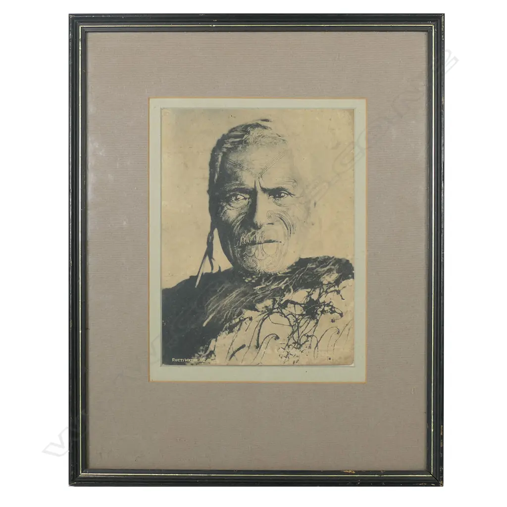 'Rueti Watea', a vintage albumen photograph by Charles Spencer, c.1890s Image 1++