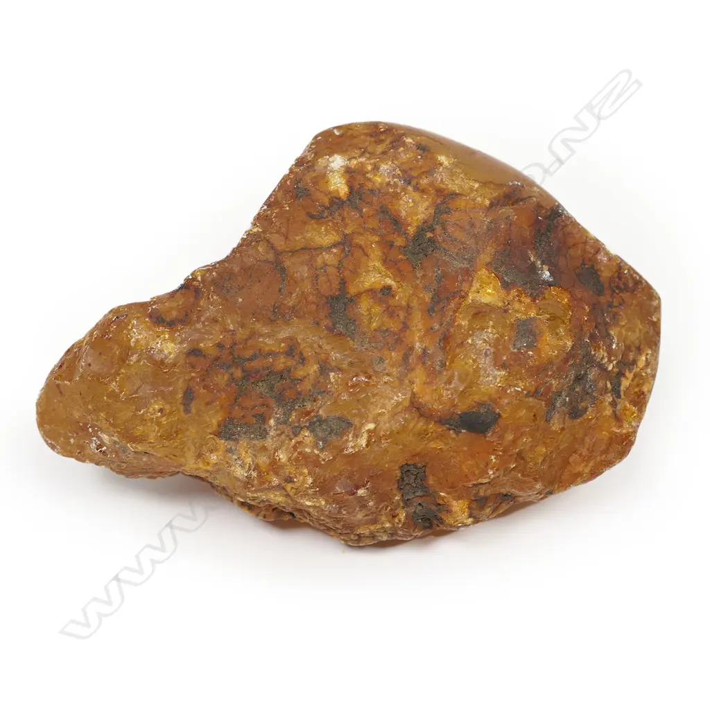A small polished translucent kauri gum boulder, Image 1++