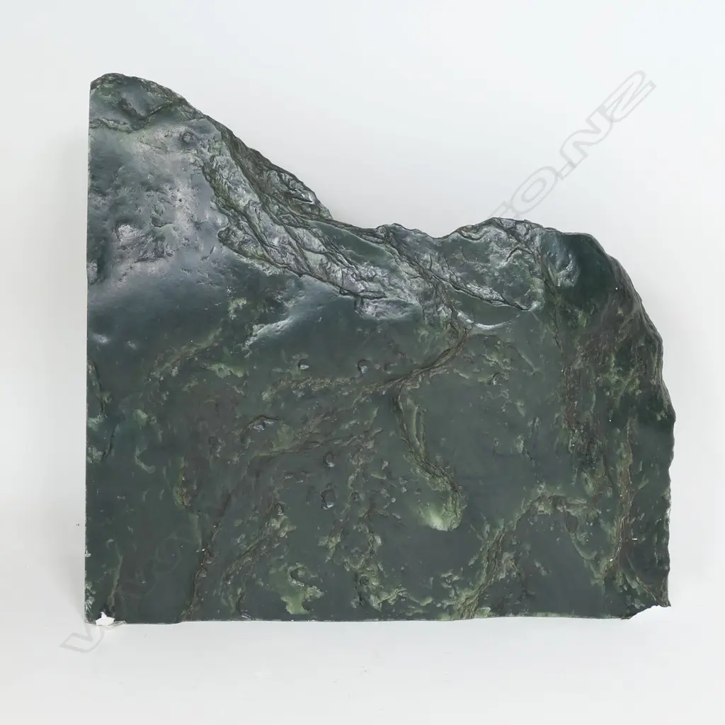 A large nephrite pounamu cut river worn boulder, Image 1++