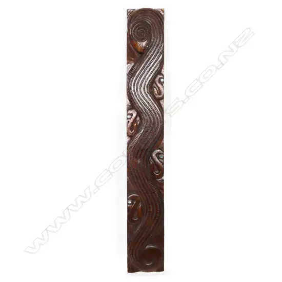 Māori CARVED TANIWHA PANEL H.1360mm