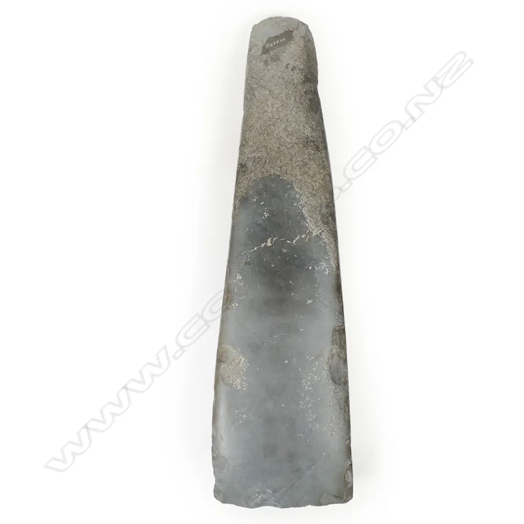A rare pre-European (Moa Hunter period) large argillite toki (adze), Image 1++