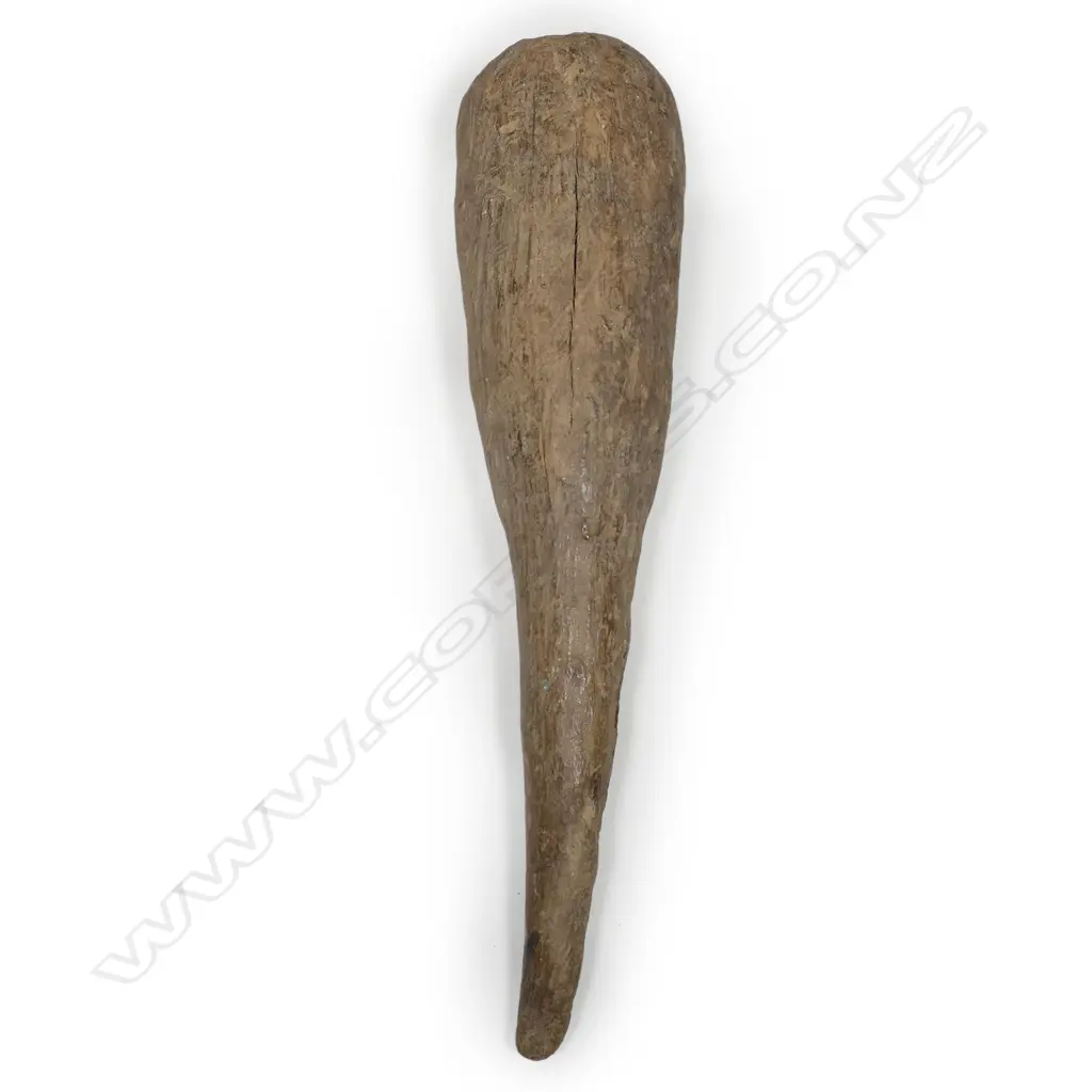 A Māori pre-European wooden patu aruhe (fern root beater), Image 1++