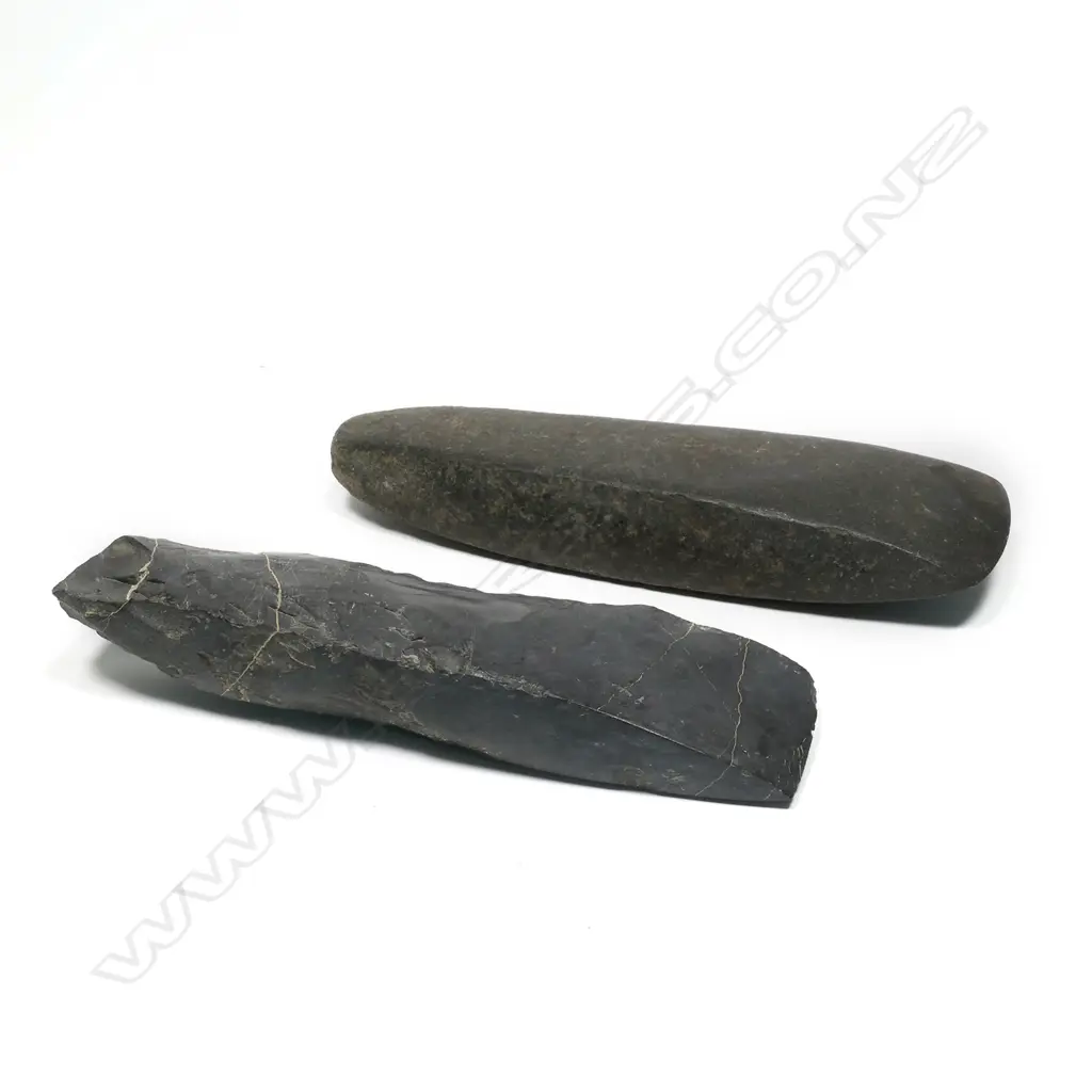 Two Māori pre-European stone toki (adze), Image 1++
