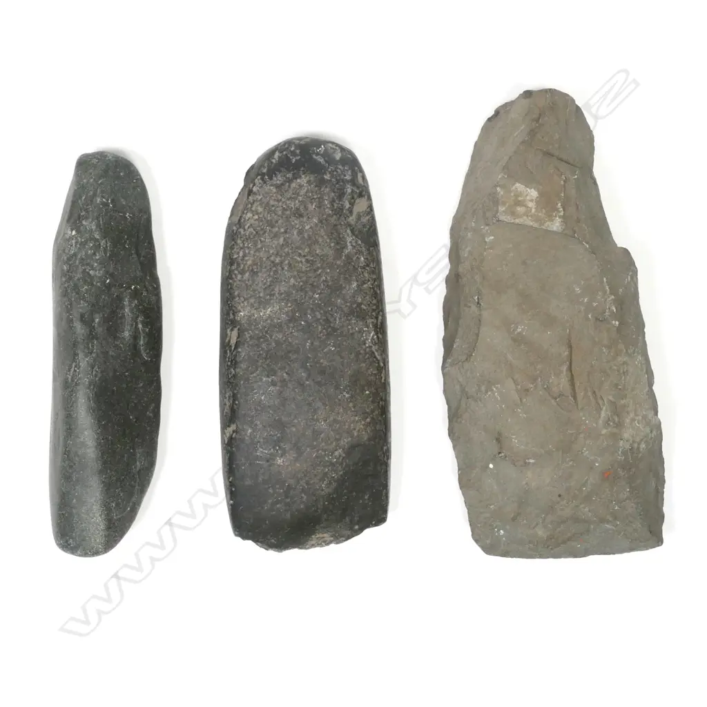 Three Māori pre-European stone toki (adze), Image 1++