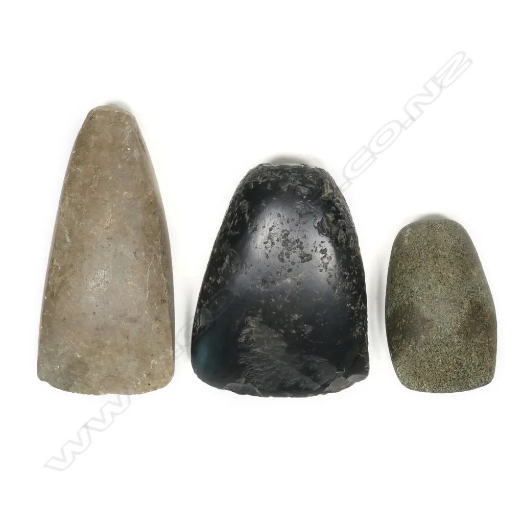 Three Māori pre-European stone toki (adze), Image 1++