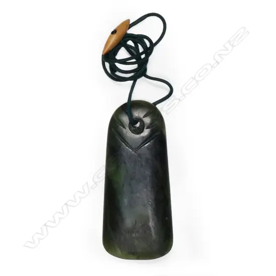 A pounamu toki pendant,