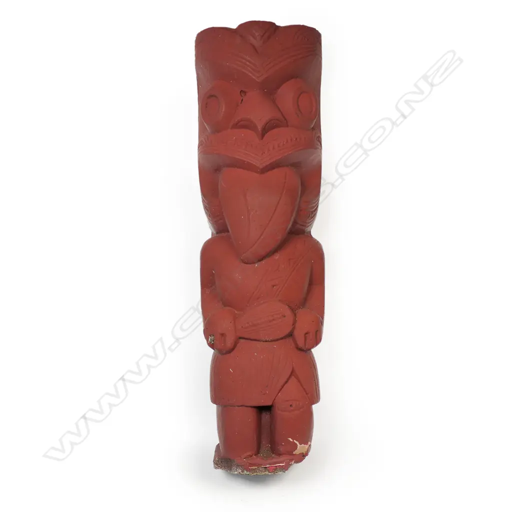 An old concrete Māori totem guardian, Image 1++
