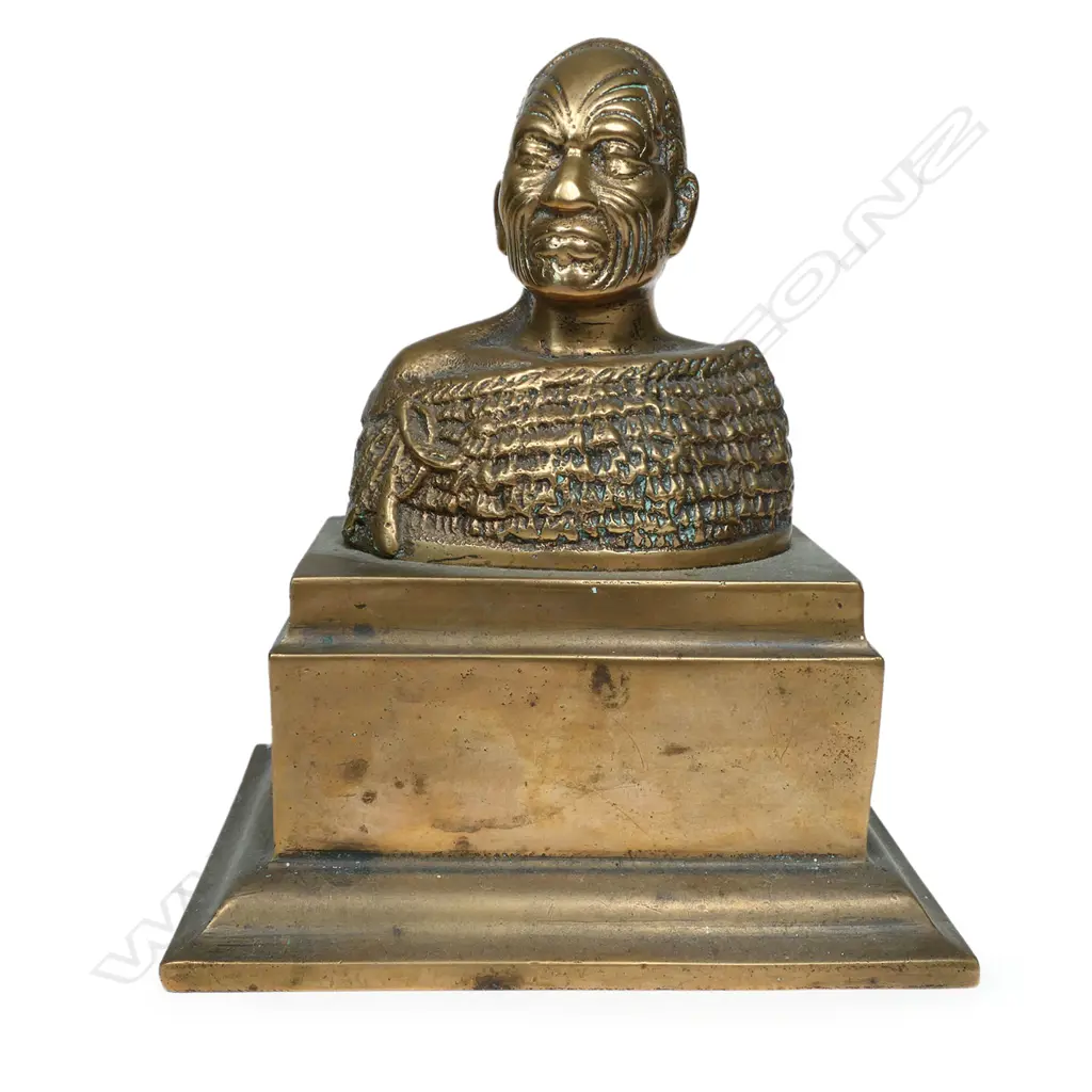 A bronze bust of Hori Ngakapa te Whanaunga, chief of Ngāti Whanaunga, Image 1++