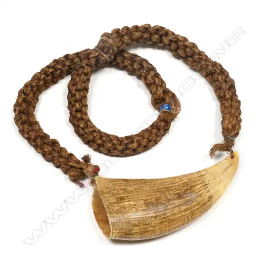 Old Fijian tabua whales’ tooth pendant,