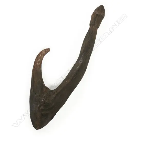 PNG old carved wood suspension hook,